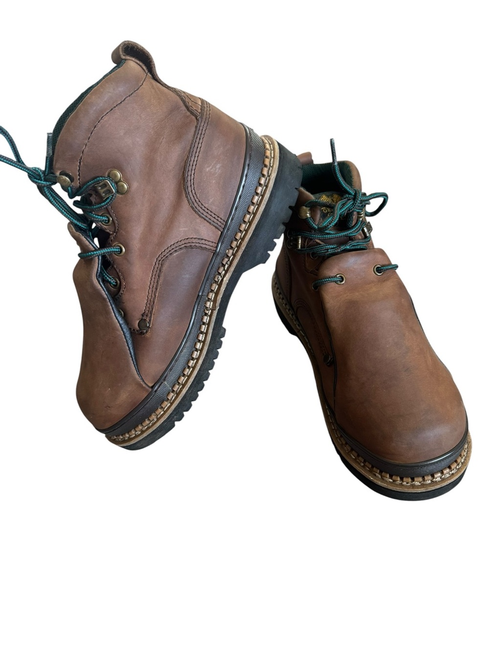 Awesome pair of Men's Brown Leather georgiaBoots - Rugged Outdoor Style size 10.